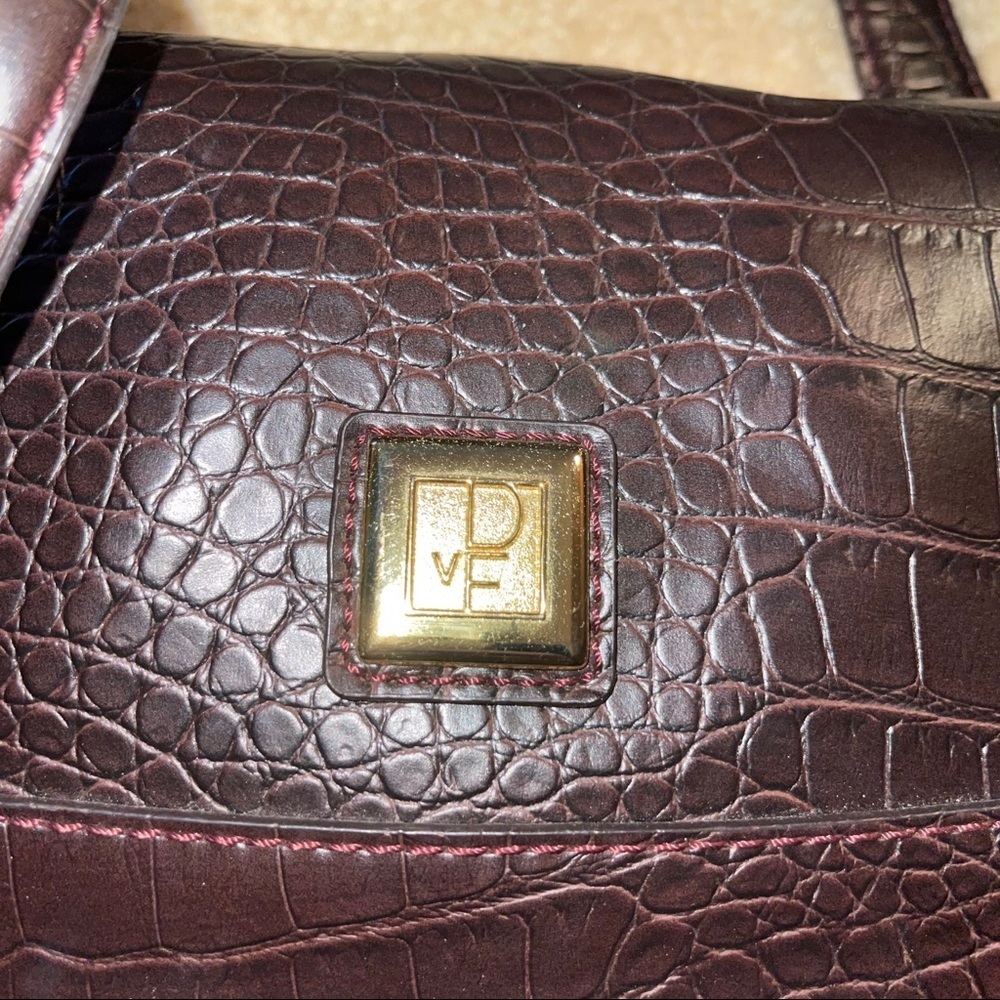 Diane Von Furstenberg - Brown Leather Briefcase - Picture 2 of 6